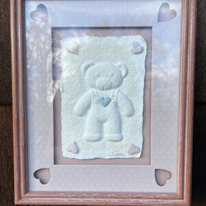 Adorable Teddy Bear Framed Art, Perfect for a Child's Bedroom